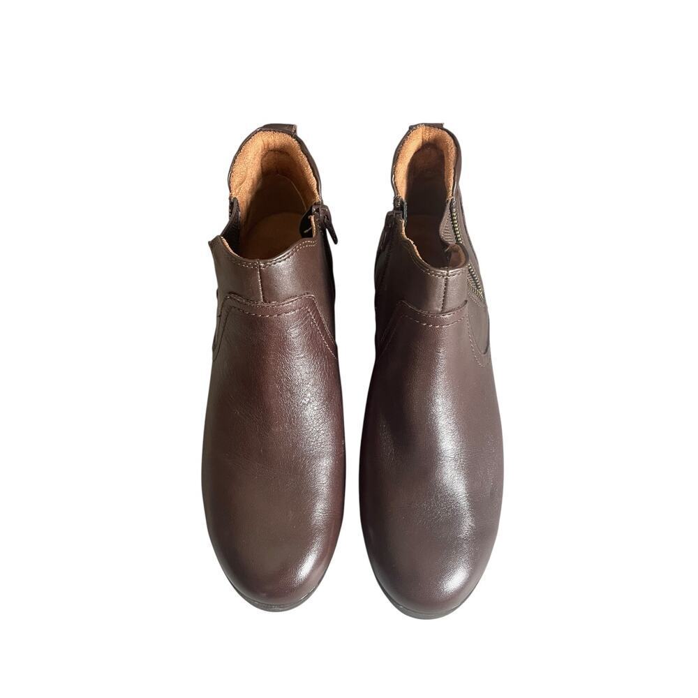 Cobb Hill Women’s 7.5 Crosbie Gore Brown Leather Ankle Boots - Picture 9 of 9